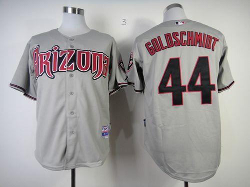 Diamondbacks #44 Paul Goldschmidt Grey Cool Base Stitched MLB Jersey - Click Image to Close